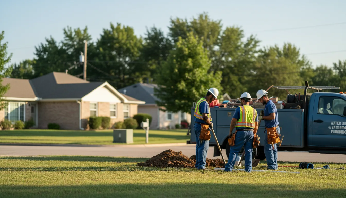 Residential water line and bathroom plumbing service in Yutan, NE